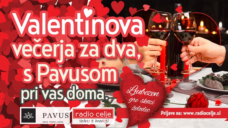 Valentinova večerja za dva, s Pavusom pri vas doma.